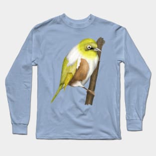 Wax-eye Silvereye NZ BIRD Long Sleeve T-Shirt